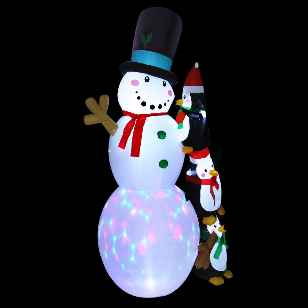 Jingle JollysChristmas Inflatable Snowman 2.4M Xmas Lights Outdoor Decorations Tristar Online
