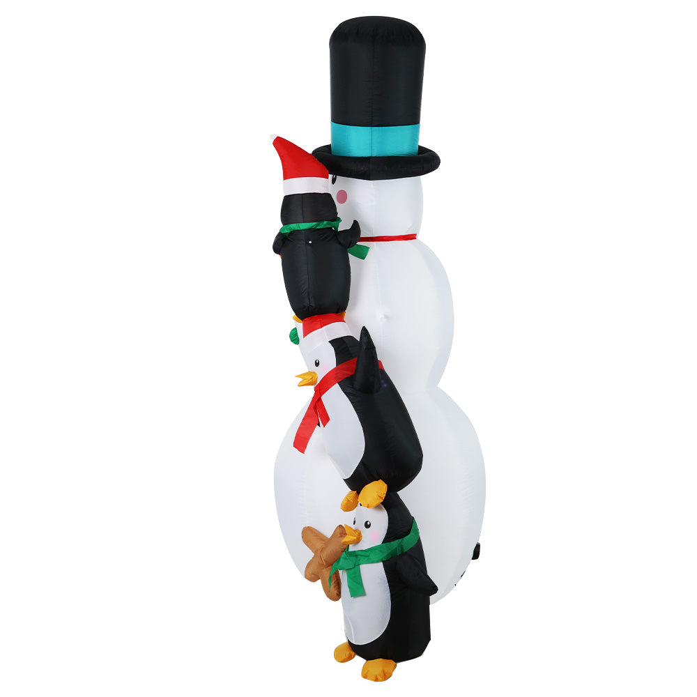 Jingle JollysChristmas Inflatable Snowman 2.4M Xmas Lights Outdoor Decorations Tristar Online