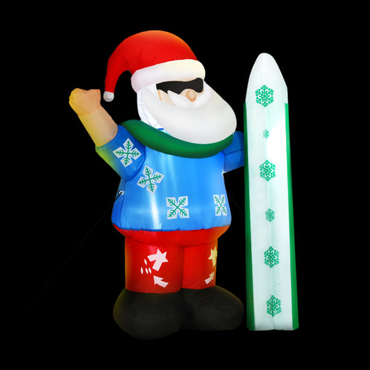 Jingle Jollys Christmas Inflatable Santa 1.6M Outdoor Xmas Decorations Lights Tristar Online