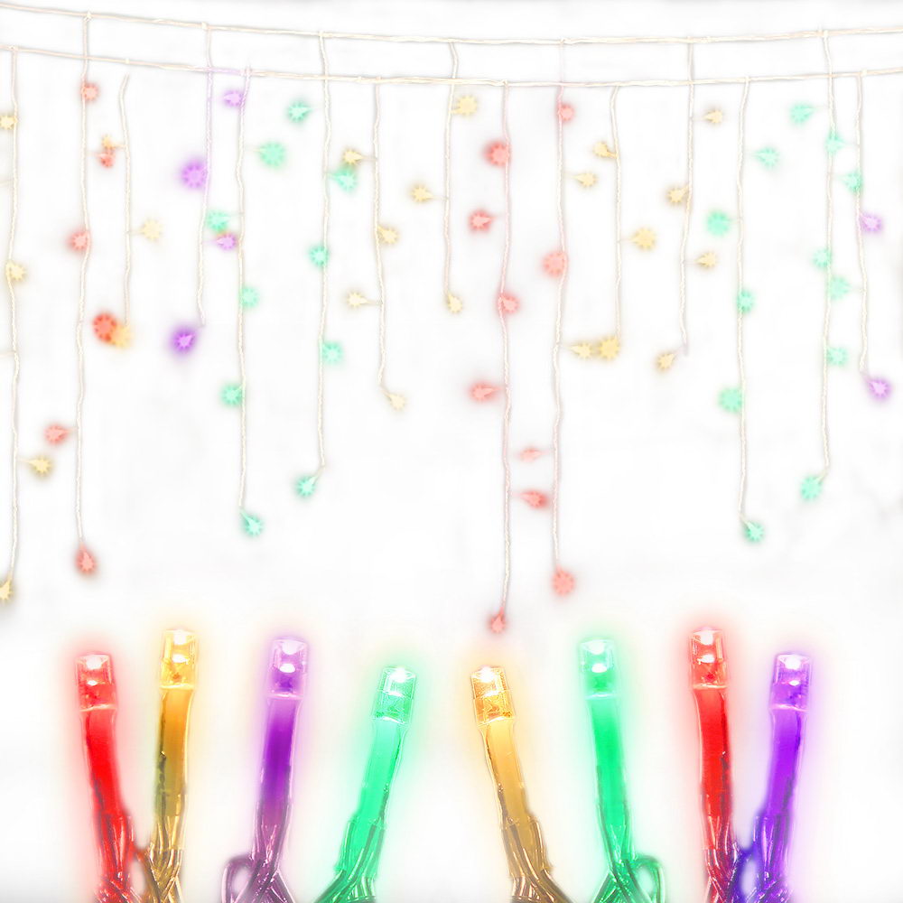 Jingle Jollys 800 LED Christmas Icicle Lights Mutlicolour Tristar Online