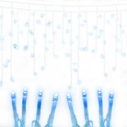 Jingle Jollys 800 LED Christmas Icicle Lights White and Blue Tristar Online