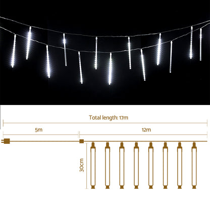 Jingle Jollys 12m Christmas Shower Lights 960 LED Icicle Falling Rain Meteor Tristar Online