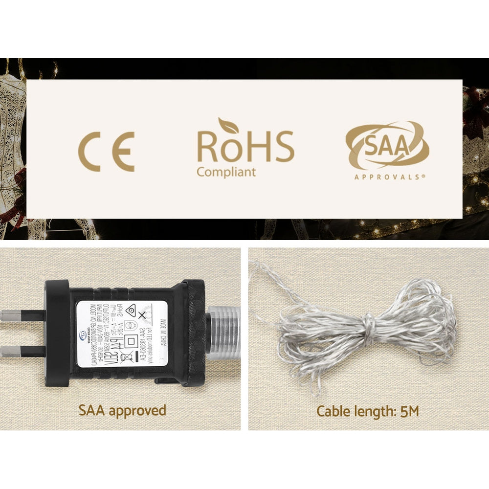 Jingle Jollys 12m Christmas Shower Lights 960 LED Icicle Falling Rain Meteor Tristar Online