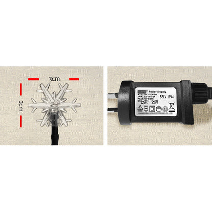 Jingle Jollys 10M Christmas String Lights 100 LED Fairy Decor Cold White Snow Tristar Online