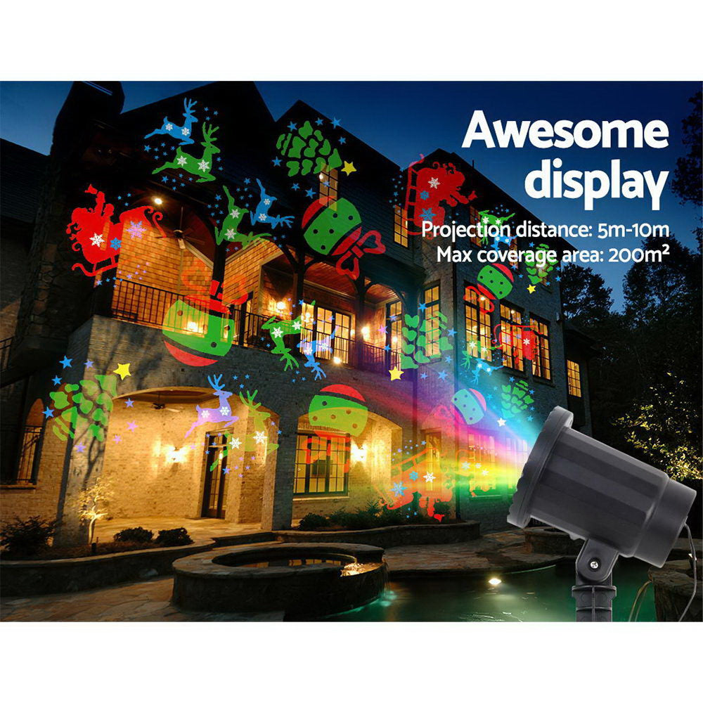 Jingle Jollys Pattern LED Laser Landscape Projector Light Lamp Christmas Party Tristar Online