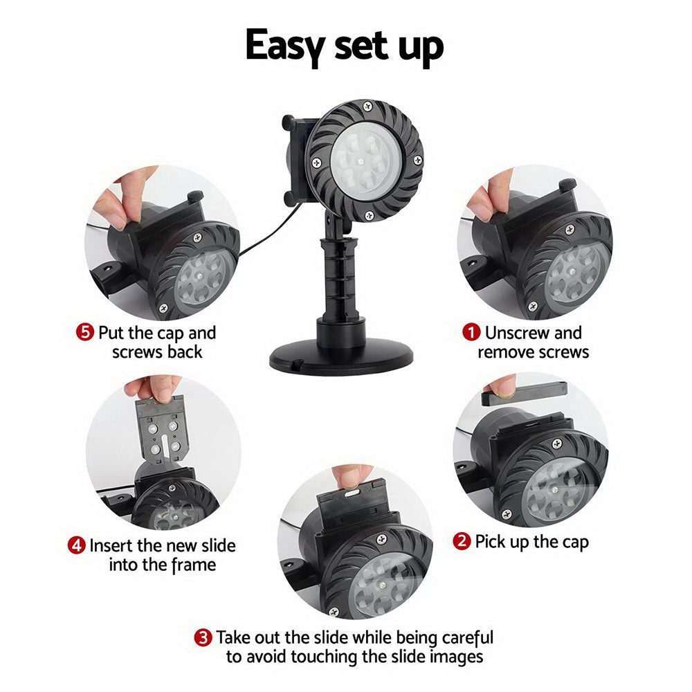 Jingle Jollys Pattern LED Laser Landscape Projector Light Lamp Christmas Party Tristar Online