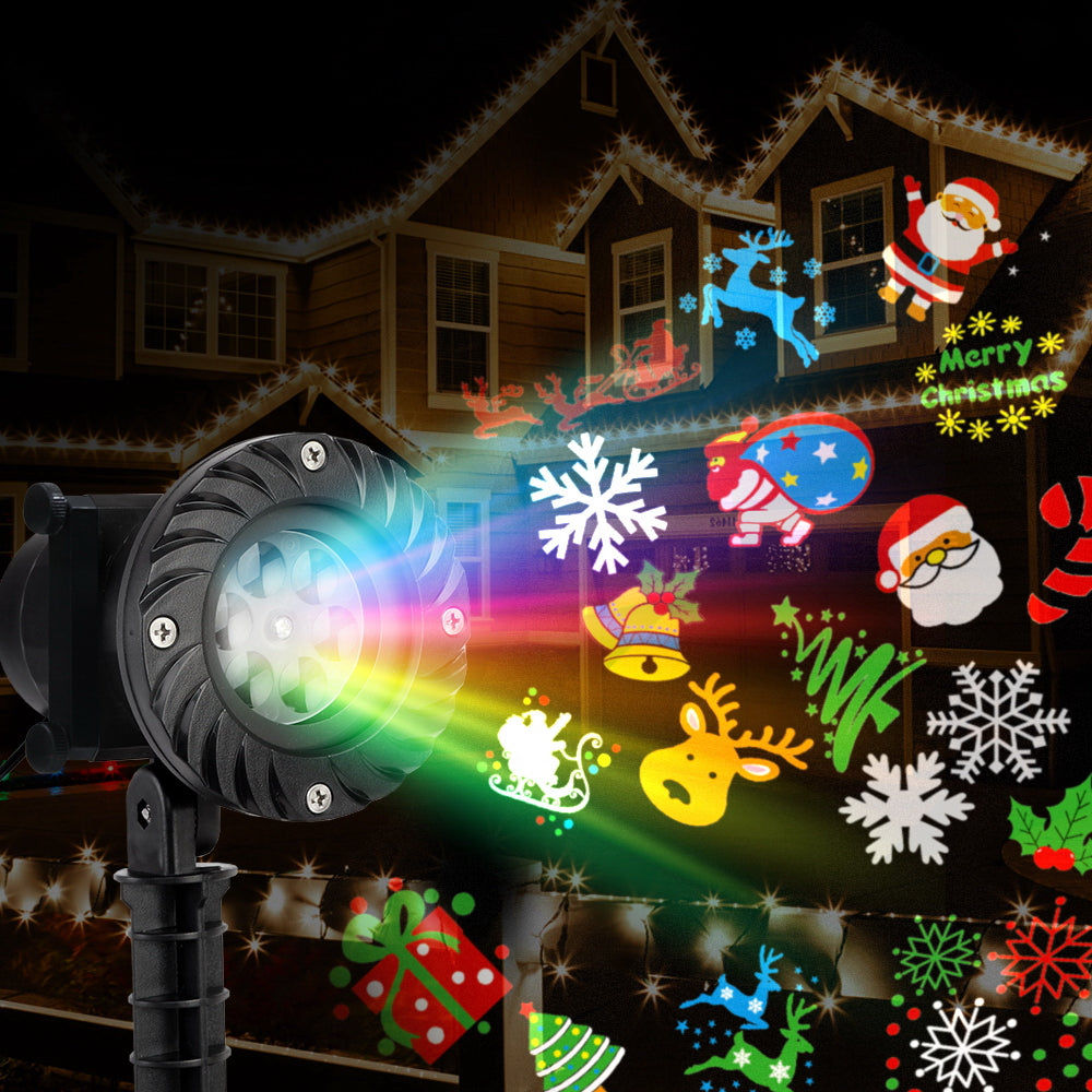 Jingle Jollys Pattern LED Laser Landscape Projector Light Lamp Christmas Party Tristar Online
