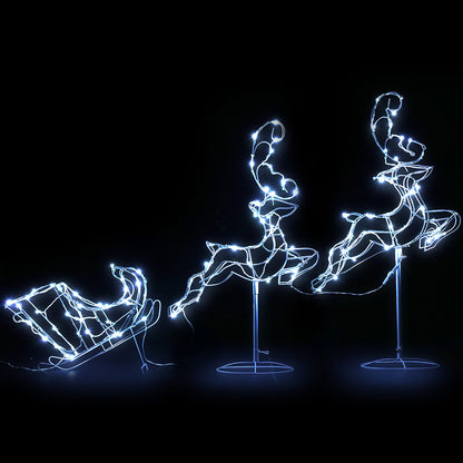 Jingle Jollys Christmas Motif Lights LED Rope Reindeer Waterproof Outdoor Xmas Tristar Online