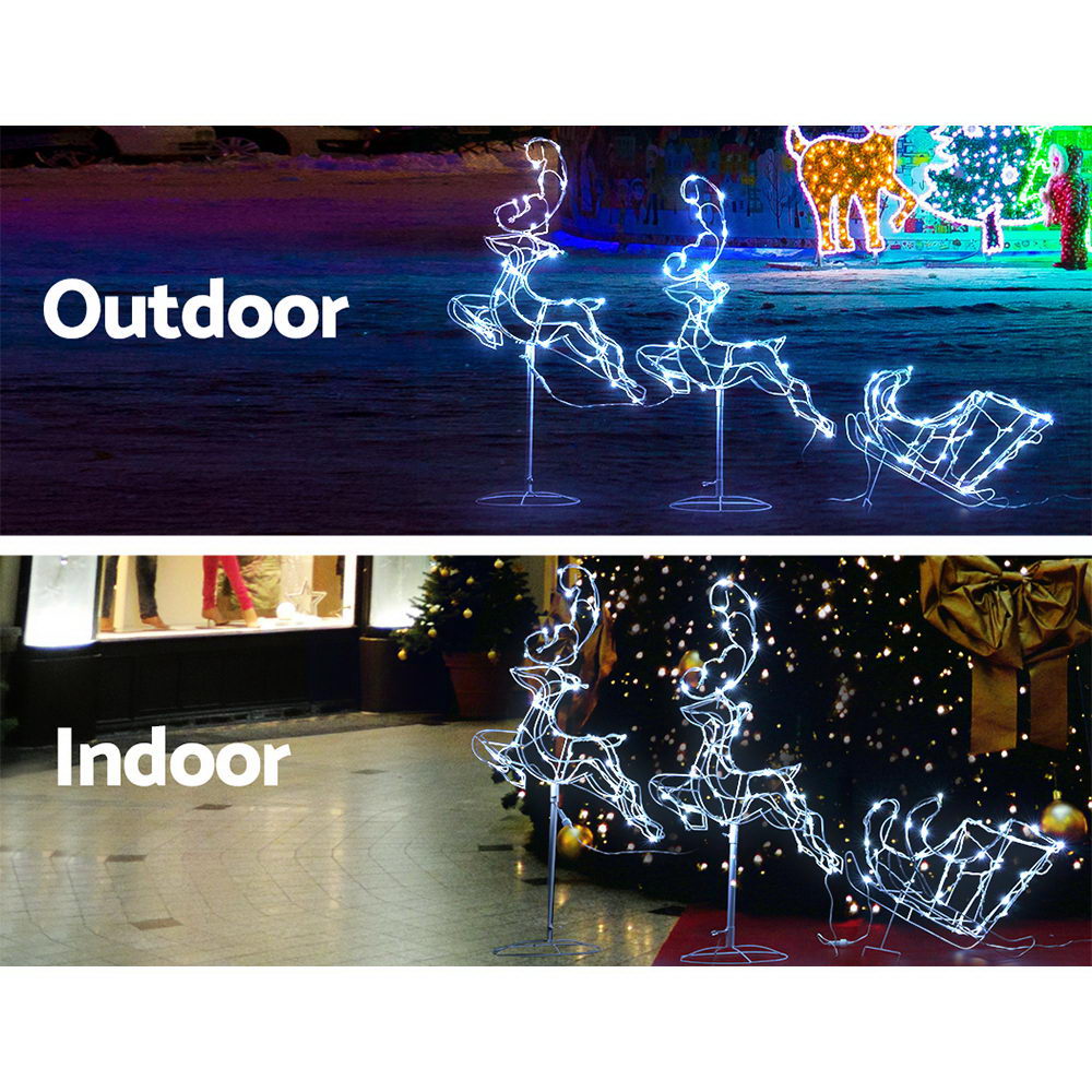 Jingle Jollys Christmas Motif Lights LED Rope Reindeer Waterproof Outdoor Xmas Tristar Online