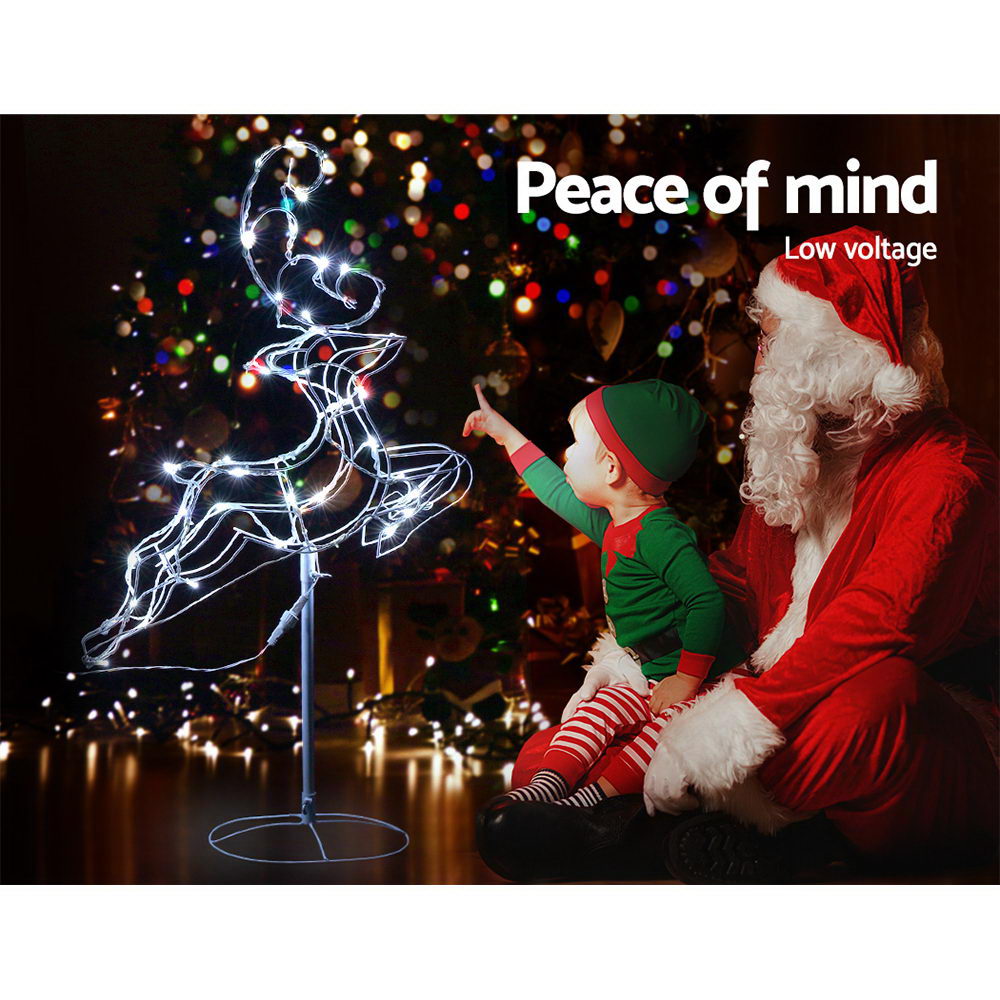Jingle Jollys Christmas Motif Lights LED Rope Reindeer Waterproof Outdoor Xmas Tristar Online