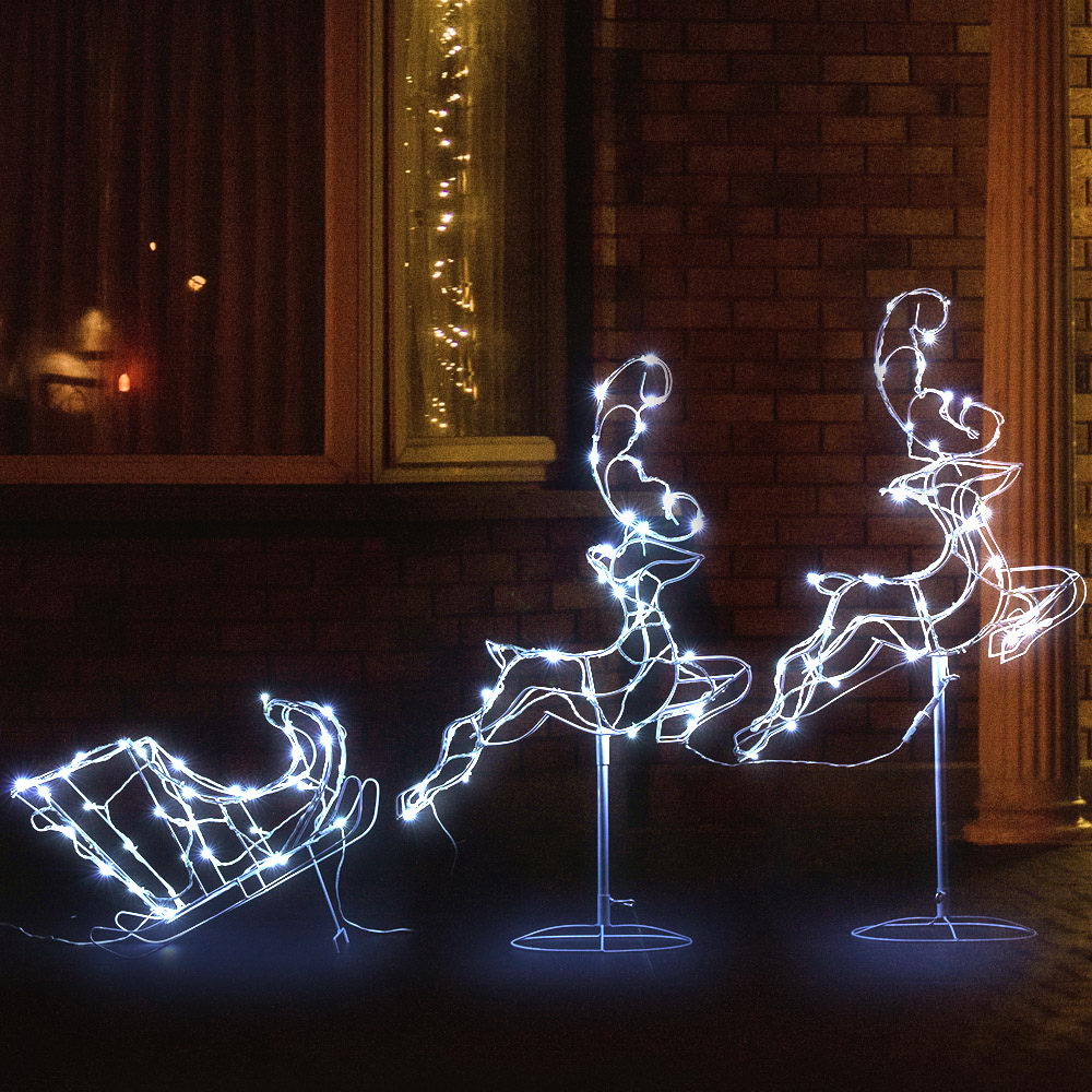Jingle Jollys Christmas Motif Lights LED Rope Reindeer Waterproof Outdoor Xmas Tristar Online