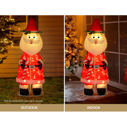 Jingle Jollys Christmas Lights LED Light Santa 1.2M Motif 3D Decoration Outdoor Tristar Online