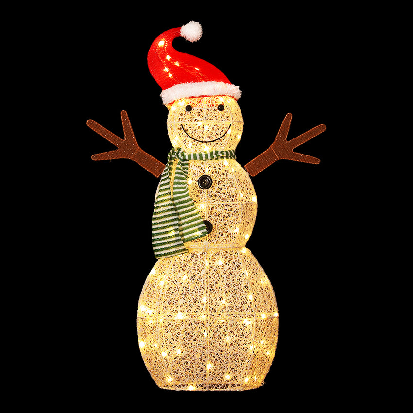 Jingle Jollys Christmas Lights 80 LED 97cm Fairy Light Snowman Decorations Tristar Online