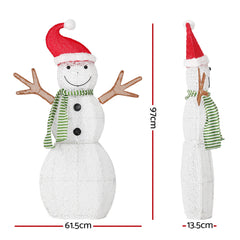 Jingle Jollys Christmas Lights 80 LED 97cm Fairy Light Snowman Decorations Tristar Online