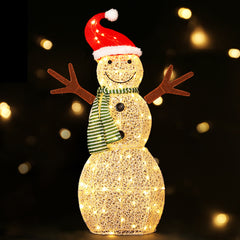 Jingle Jollys Christmas Lights 80 LED 97cm Fairy Light Snowman Decorations Tristar Online