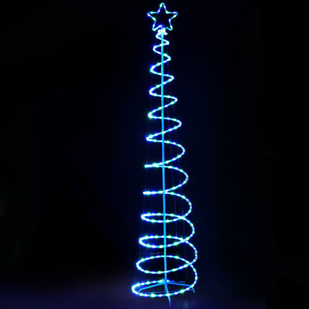 Jingle Jollys 2.4M LED Christmas Tree Solar Motif Lights 8 Modes Multi-Colour Tristar Online