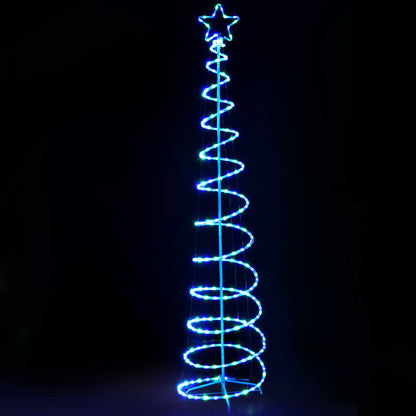 Jingle Jollys 2.4M LED Christmas Tree Solar Motif Lights 8 Modes Multi-Colour Tristar Online