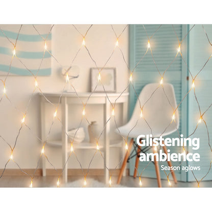 Jingle Jollys 4mx6m Christmas Net Mesh Lights 1000LED String Fairy Party Wedding Tristar Online