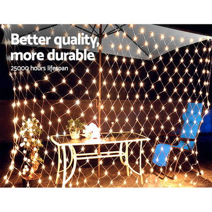 Jingle Jollys 4mx6m Christmas Net Mesh Lights 1000LED String Fairy Party Wedding Tristar Online