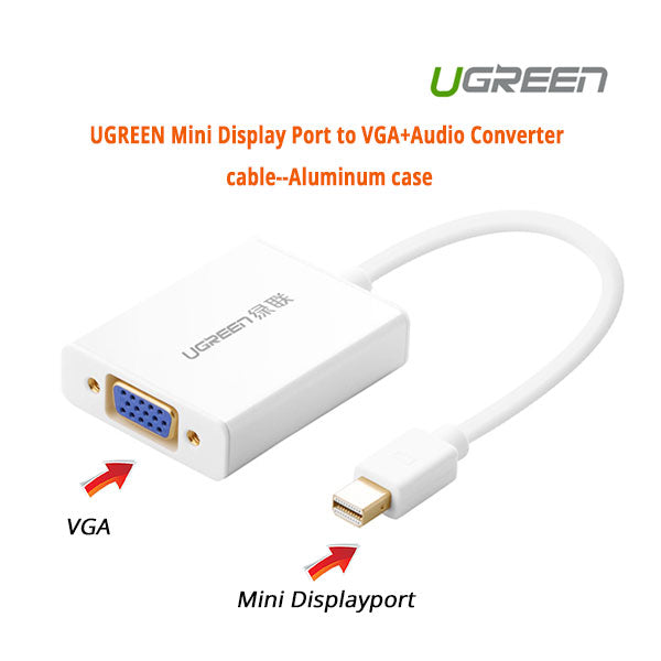 UGREEN Mini Display Port to VGA+Audio Converter cable (10437) Tristar Online