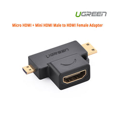 UGREEN Micro HDMI + Mini HDMI Male to HDMI Female Adapter (20144) Tristar Online