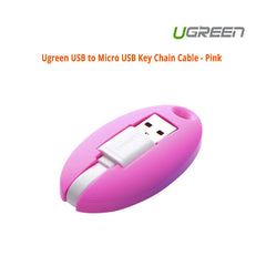 UGREEN USB to Micro USB Key Chain Cable - Pink (30310) Tristar Online