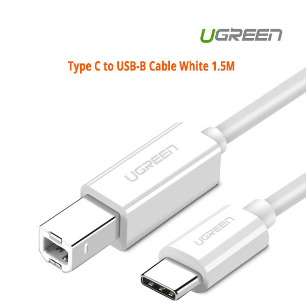 Ugreen Type C to USB-B Cable White 1.5M 40417 Tristar Online