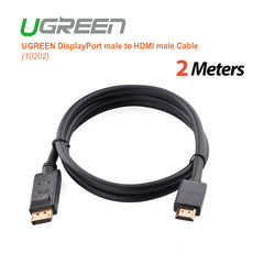 UGREEN DisplayPort male to HDMI male Cable 2M (10202) Tristar Online