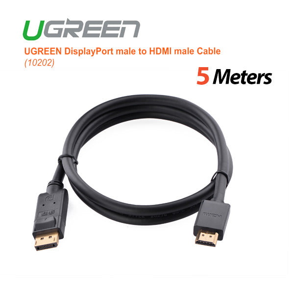 UGREEN DisplayPort male to HDMI male Cable 5M (10204) Tristar Online