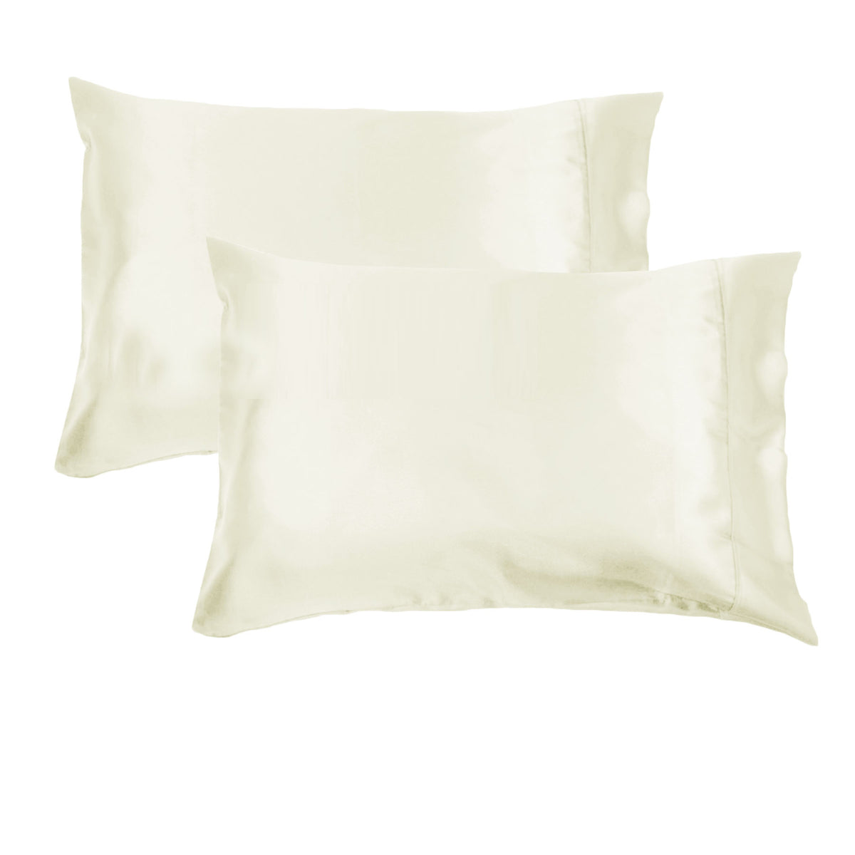 Accessorize 300TC Deluxe Essentials Satin Standard Pillowcases Stone (Ivory) Tristar Online