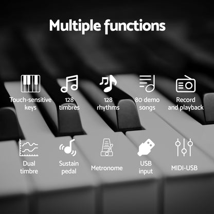 Alpha 88 Keys Foldable Electronic Piano Keyboard Digital Electric w/ Carry Bag Tristar Online
