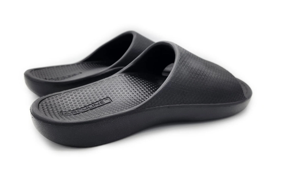Archline Rebound Orthotic Slides Flip Flop Thongs Slip On Arch Support - Black - Euro 36 Tristar Online