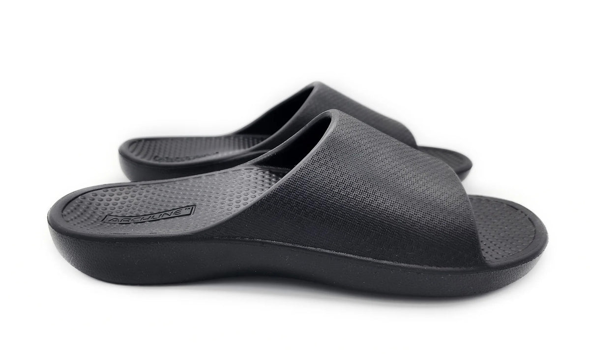 Archline Rebound Orthotic Slides Flip Flop Thongs Slip On Arch Support - Black - Euro 36 Tristar Online