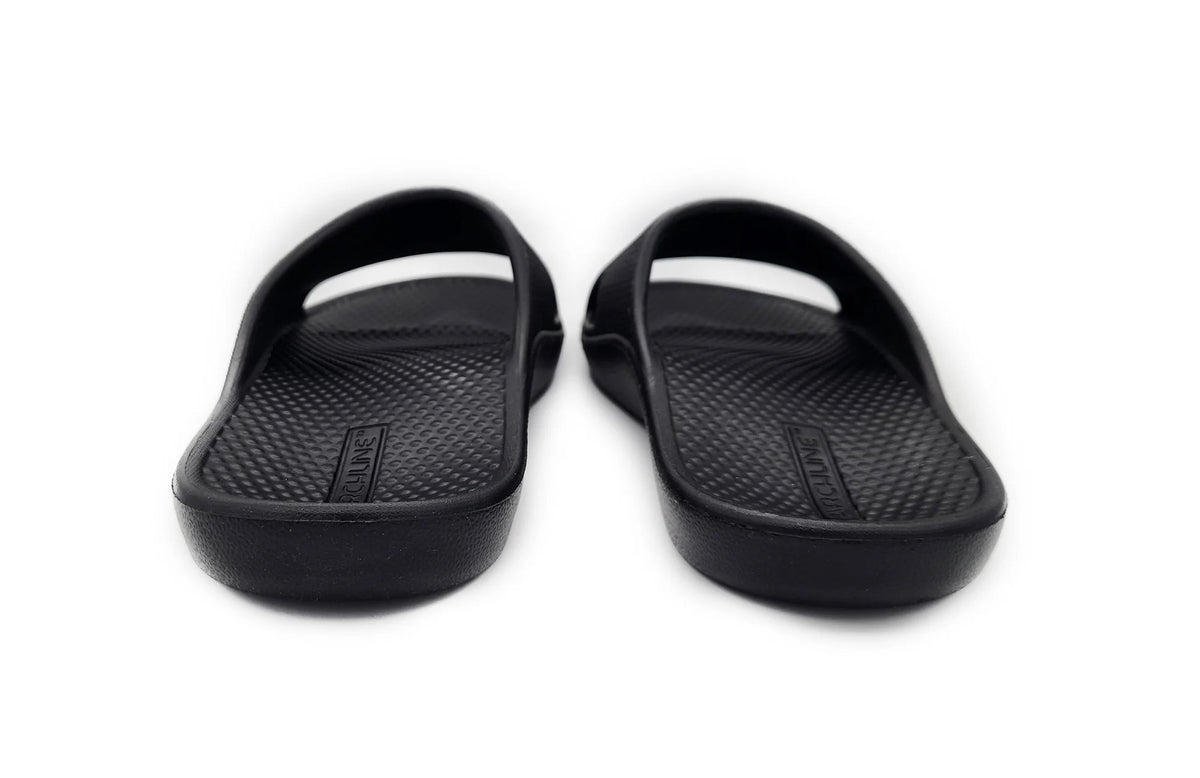 Archline Rebound Orthotic Slides Flip Flop Thongs Slip On Arch Support - Black - Euro 36 Tristar Online