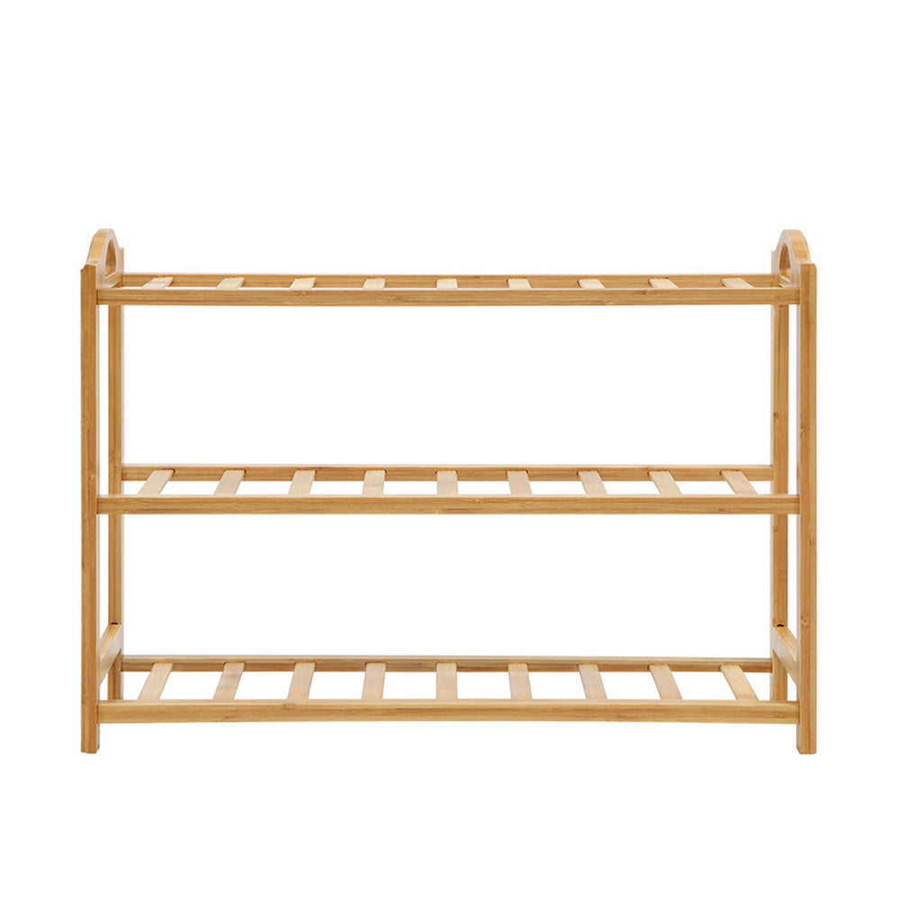 Artiss 3 Tiers Bamboo Shoe Rack Storage Organiser Wooden Shelf Stand Shelves Tristar Online