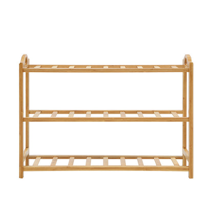 Artiss 3 Tiers Bamboo Shoe Rack Storage Organiser Wooden Shelf Stand Shelves Tristar Online