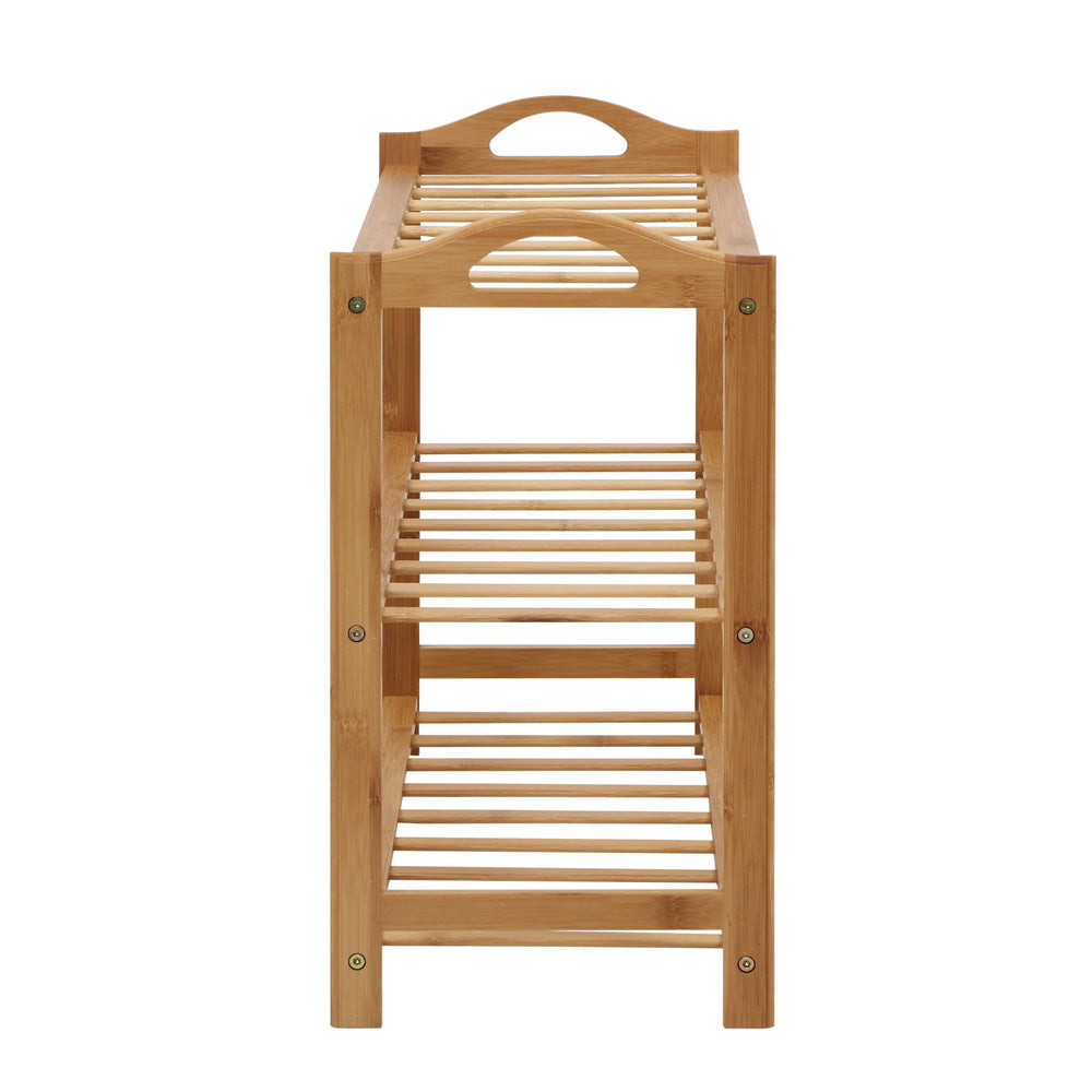 Artiss 3 Tiers Bamboo Shoe Rack Storage Organiser Wooden Shelf Stand Shelves Tristar Online