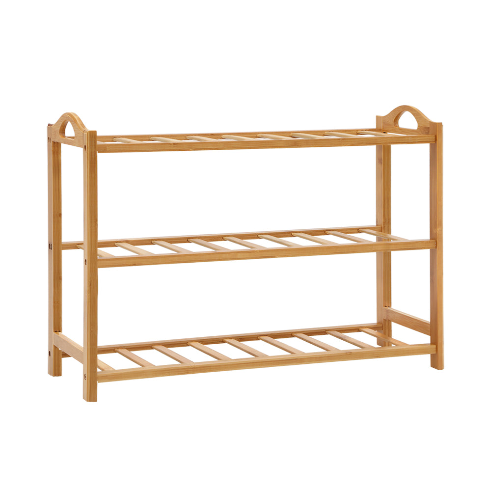 Artiss 3 Tiers Bamboo Shoe Rack Storage Organiser Wooden Shelf Stand Shelves Tristar Online