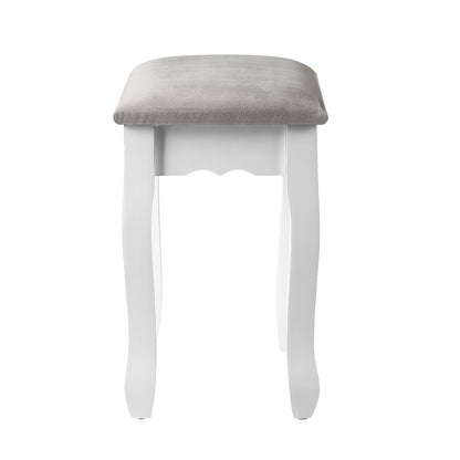 Artiss Dressing Table Stool Makeup Chair Bedroom Vanity Velvet Fabric Grey Tristar Online