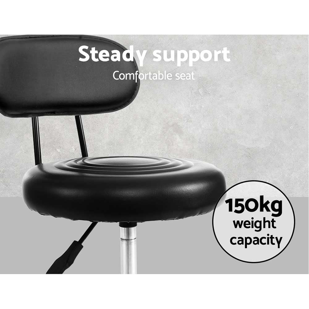 Artiss Salon Stool Swivel Chairs with Back Barber Beauty Hydralic Lift Tristar Online