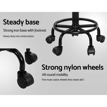 Artiss Salon Stool Swivel Chairs with Back Barber Beauty Hydralic Lift Tristar Online
