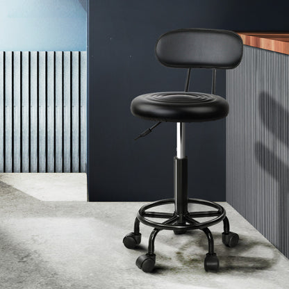 Artiss Salon Stool Swivel Chairs with Back Barber Beauty Hydralic Lift Tristar Online