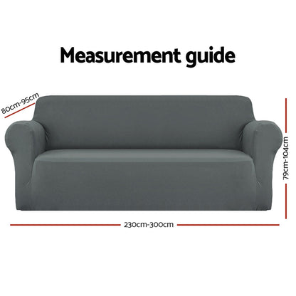 Artiss Sofa Cover Elastic Stretchable Couch Covers Grey 4 Seater Tristar Online