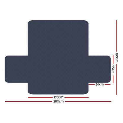 Artiss Sofa Cover Quilted Couch Covers Lounge Protector Slipcovers 3 Seater Dark Grey Tristar Online