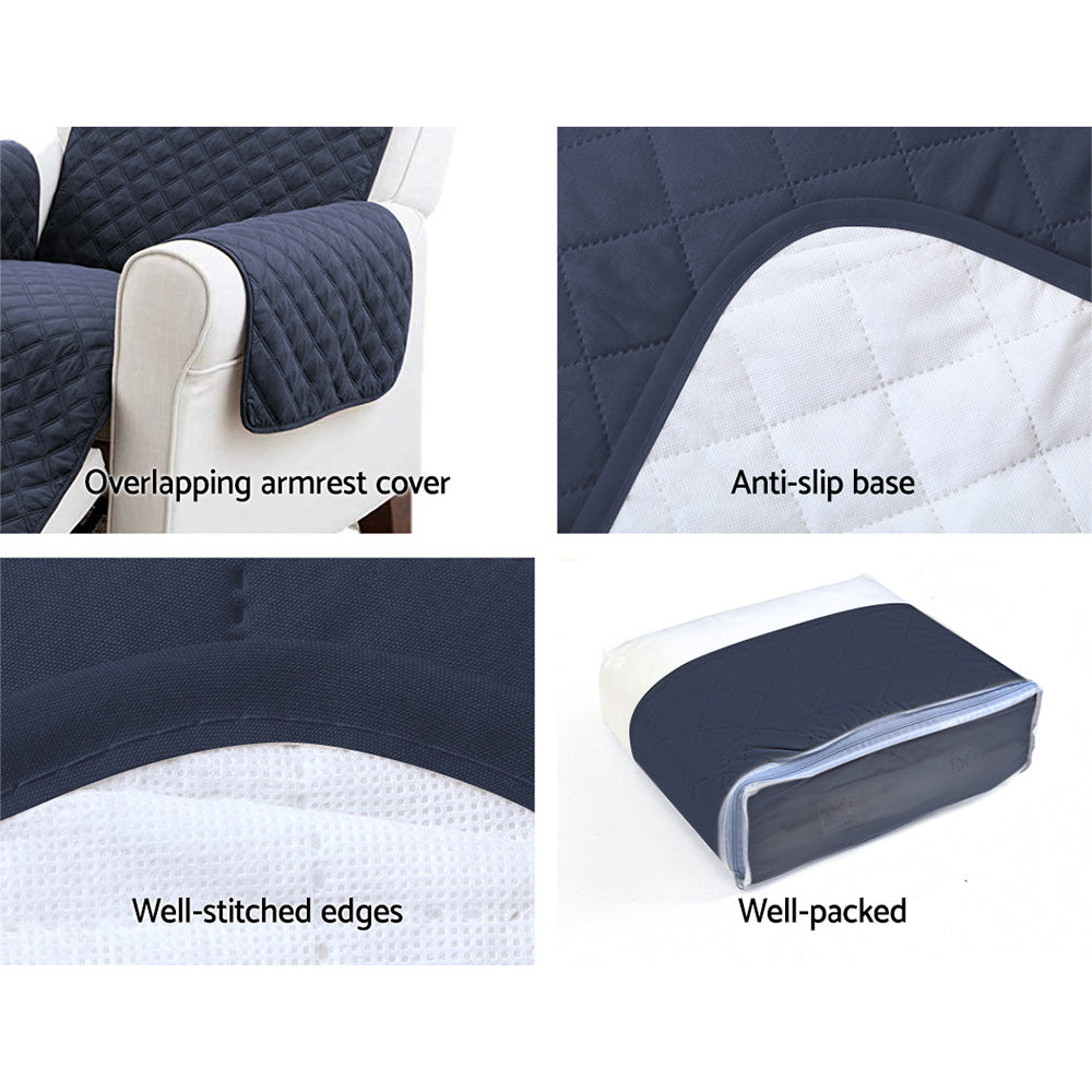 Artiss Sofa Cover Quilted Couch Covers Lounge Protector Slipcovers 3 Seater Dark Grey Tristar Online
