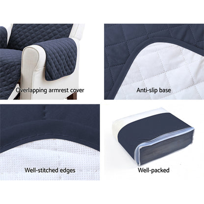 Artiss Sofa Cover Quilted Couch Covers Lounge Protector Slipcovers 3 Seater Dark Grey Tristar Online