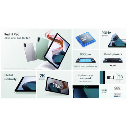 Xiaomi Redmi Pad WiFi 6Gb, 128Gb, Global Version Xiaomi