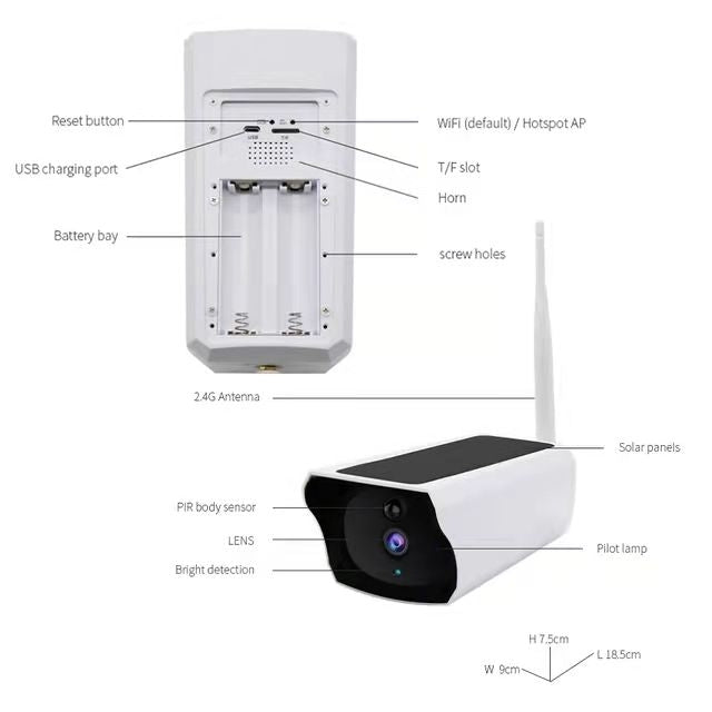 BDI Y4P Security WiFi Camera with Solar & Battery Tristar Online