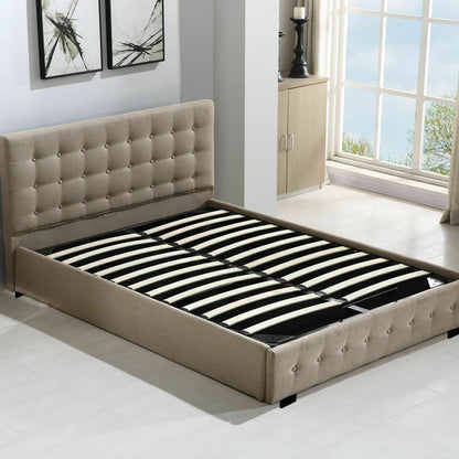 Levede Bed Frame Base With Gas Lift Double Size Platform Fabric Tristar Online