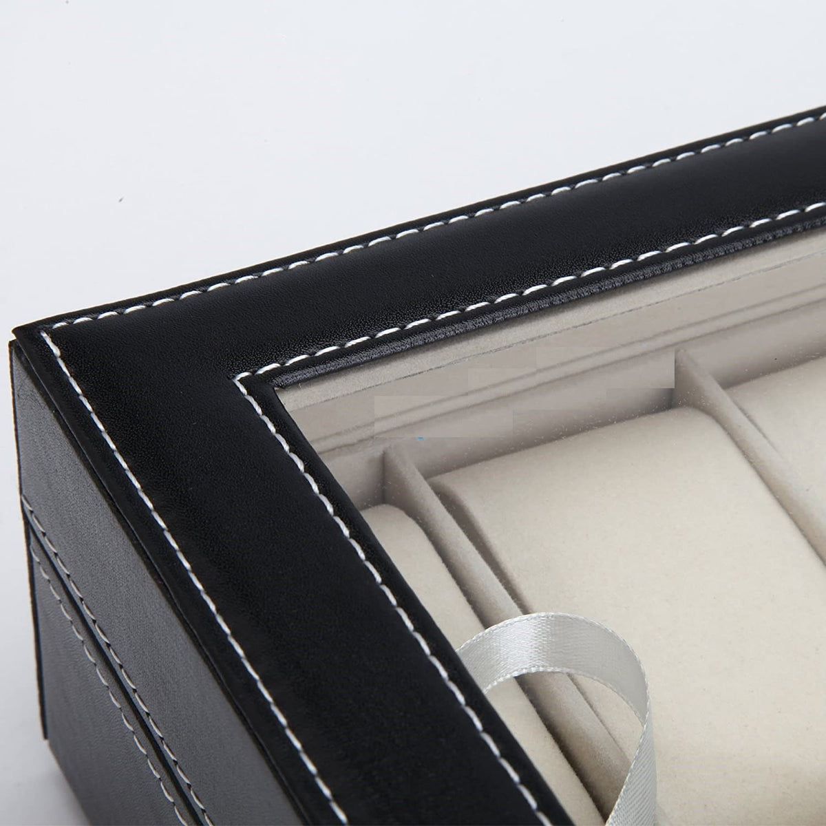 Black PU Leather Watch Organizer Display Storage Box Cases for Men & Women (10 slots) Tristar Online